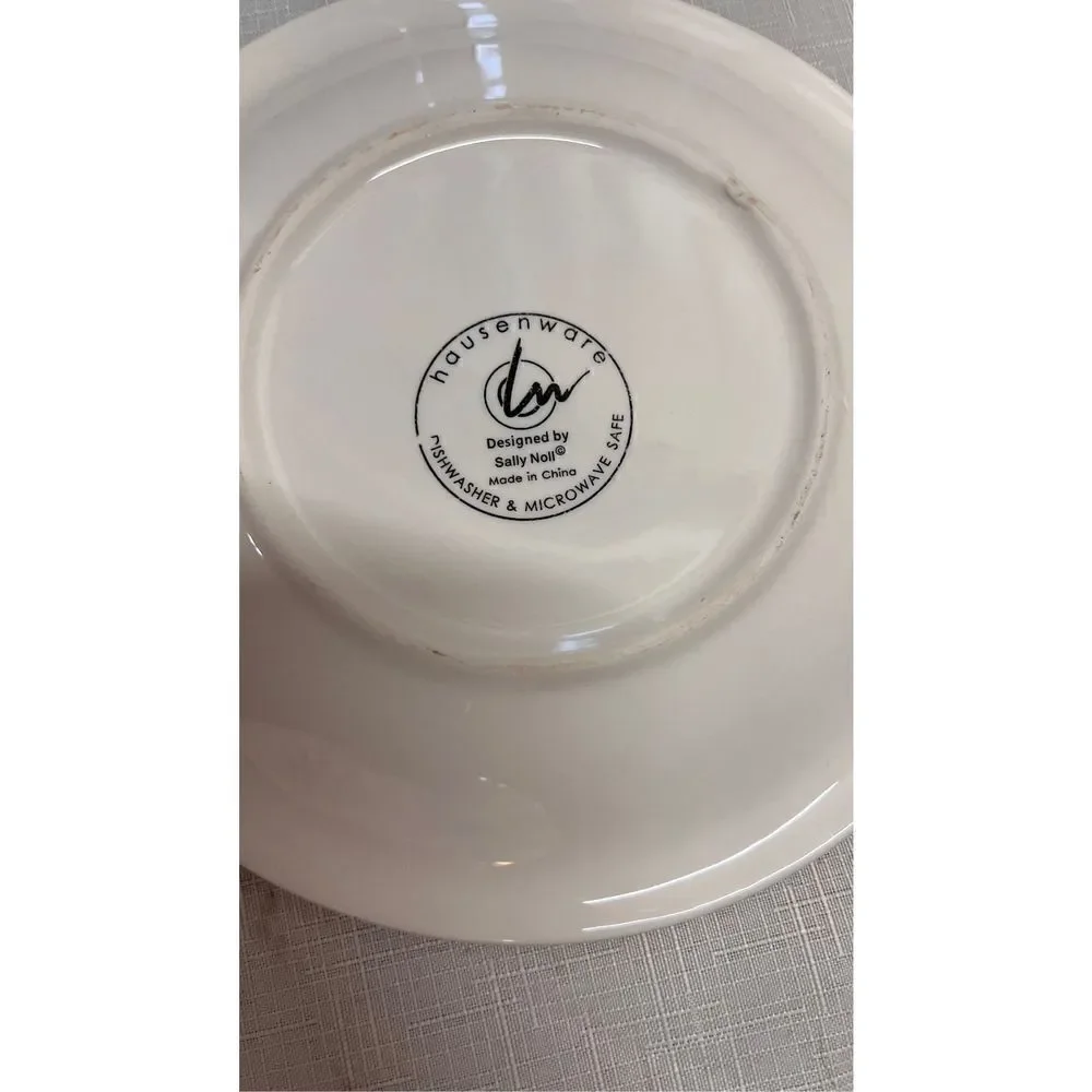 HAUSENWARE CHRISTMAS PLATES DISHES REINDEER & SNOWMAN